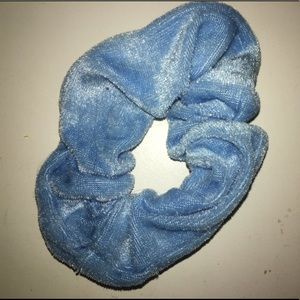 Baby Blue Velvet Scrunchie